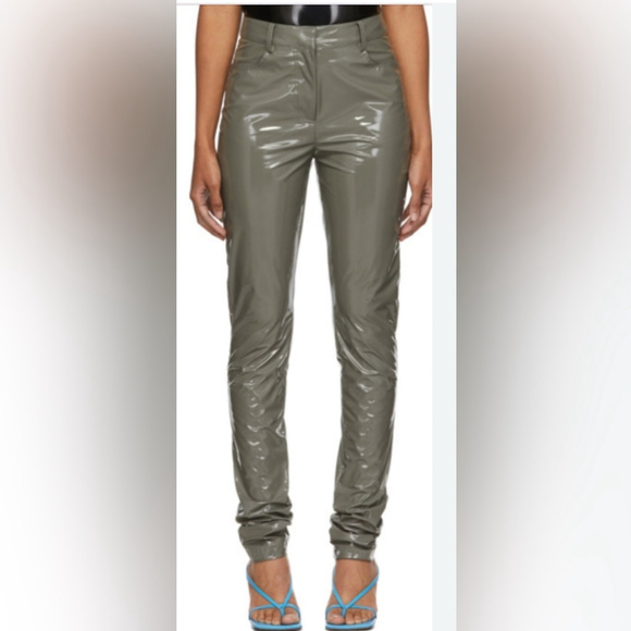 Tibi Tech Skinny Leg Trousers, Cement - Picture 5 of 15